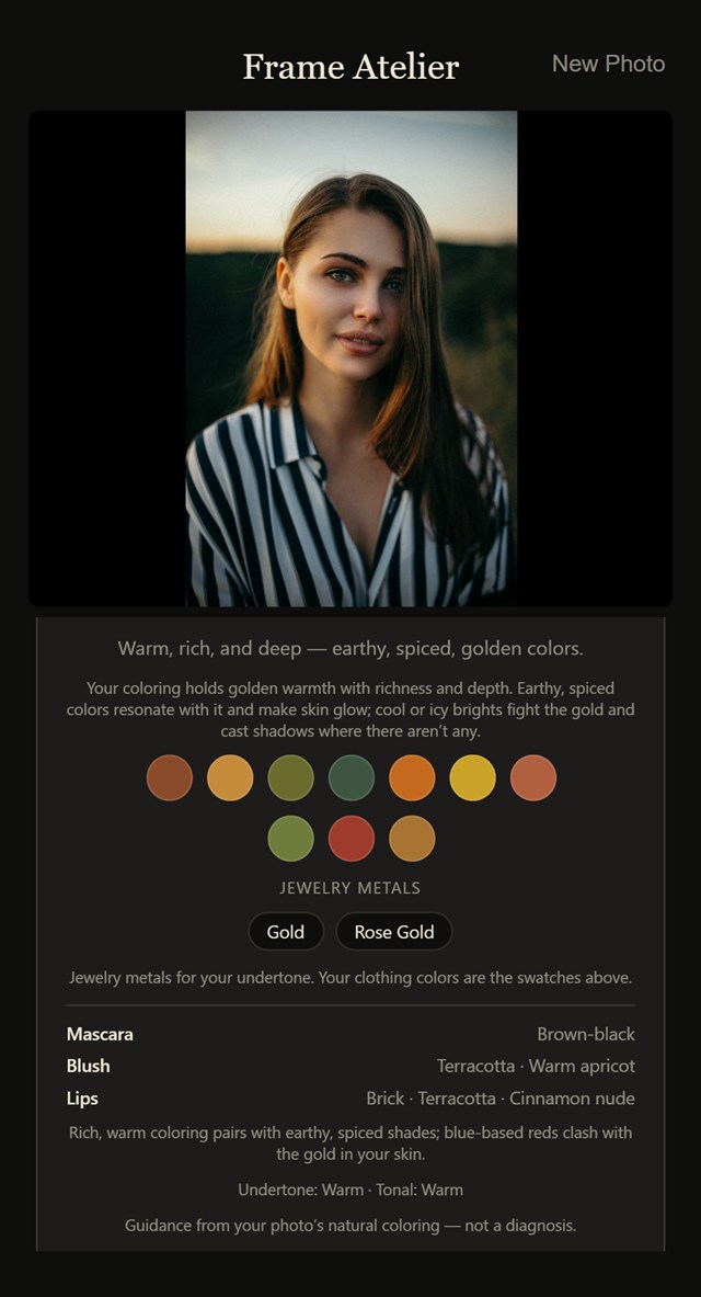 Chroma color analysis results